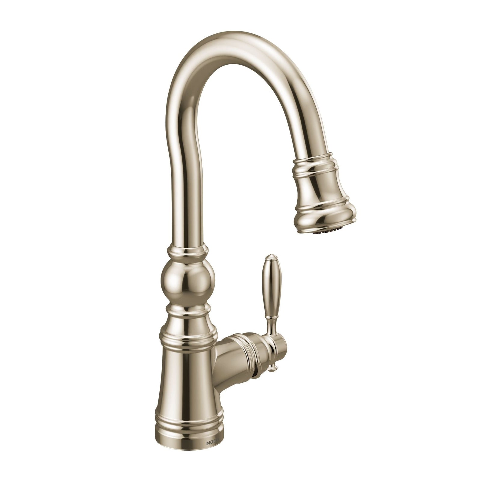 Weymouth Single Handle High Arc Pull Down Sprayer Kitchen Faucet with Power Clean, Polished Nickel K8X3 - product image 1