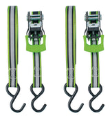 1,500-lb Reflective Ratchet Tie-Down Strap with Padded D-Handle, 1-in x 12-ft, 2-pk T7O4 - product image 6