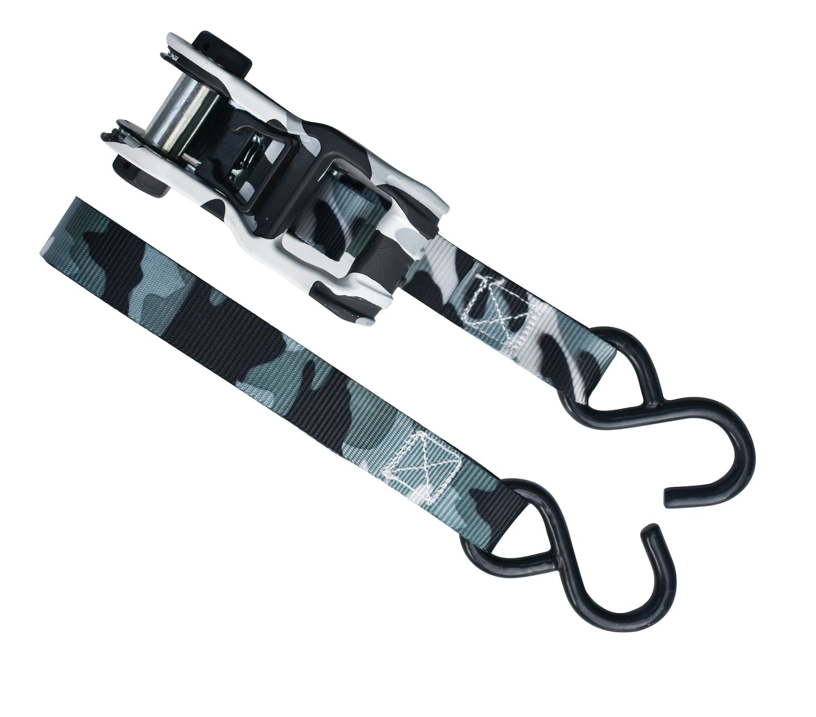 1,500-lb Snow Camo Ratchet Tie Down, 1-in x 10-ft, 2-pk Q1E6 - product image 1