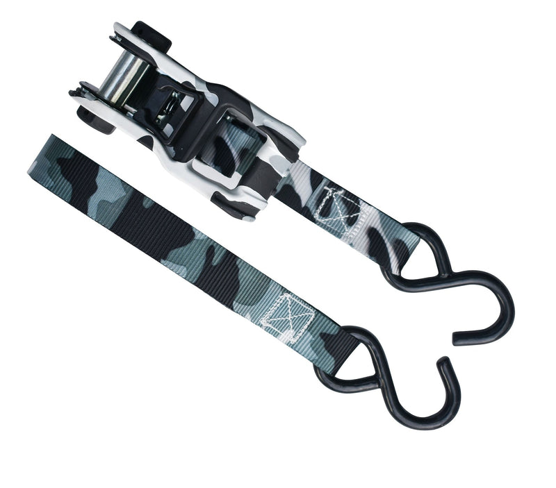 1,500-lb Snow Camo Ratchet Tie Down, 1-in x 10-ft, 2-pk Q1E6
