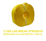17,000-lb Tow Strap, with Reinforced Eyes, 2-in x 20-ft K3J4 - product image 3