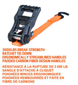 3,000-lb Heavy Duty Ratchet Tie Down Strap, 1.25-in x 14-ft, 4-pk N6U9 - product image 4