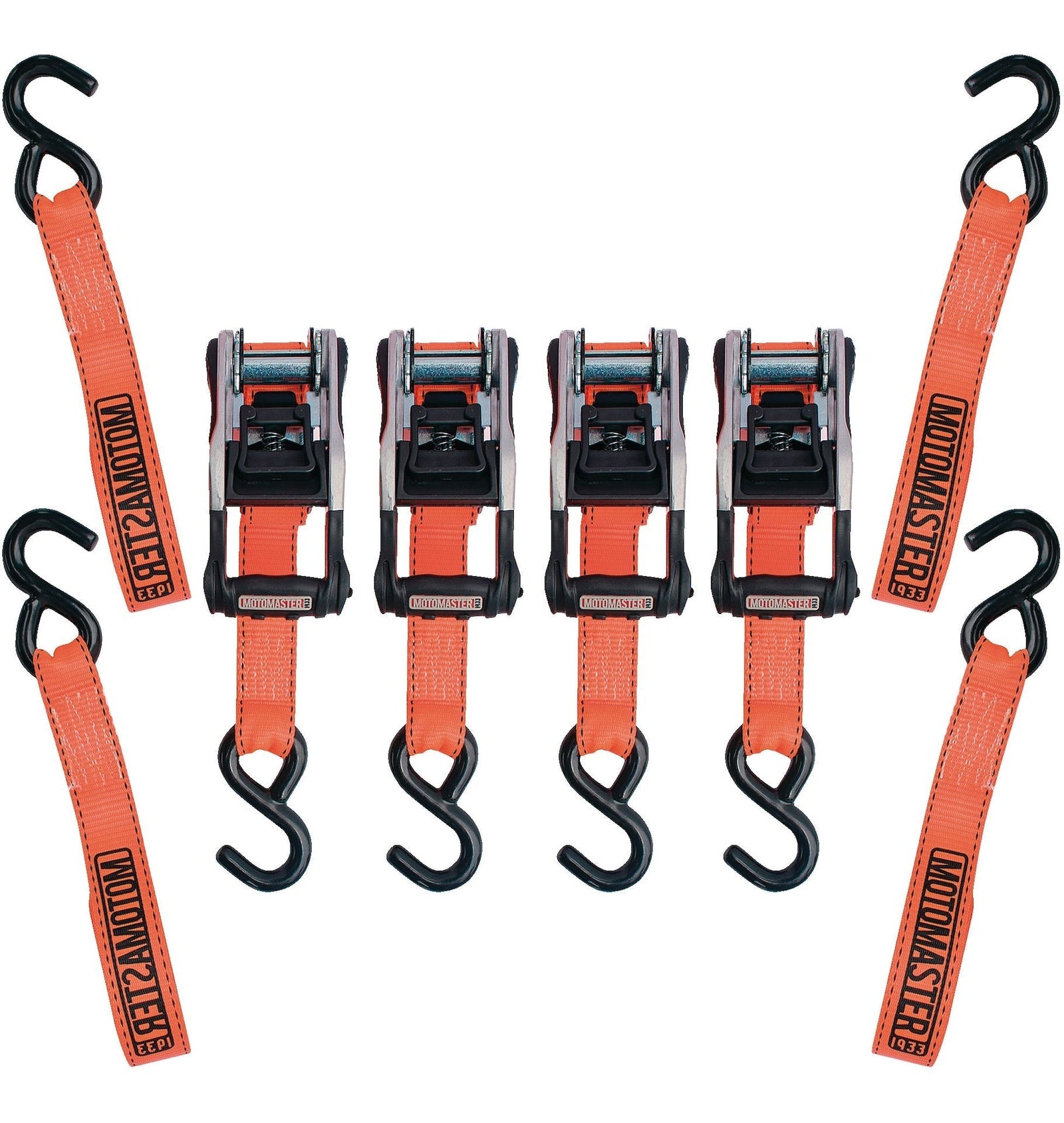 3,000-lb Heavy Duty Ratchet Tie Down, with Padded D-Handle, 1.25-in x 14-ft, 4-pk B9Z3 - product image 1