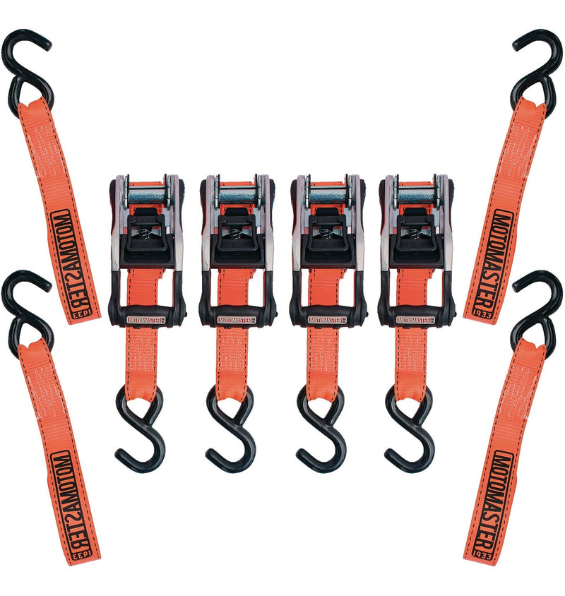 3,000-lb Heavy Duty Ratchet Tie Down, with Padded D-Handle, 1.25-in x 14-ft, 4-pk B9Z3
