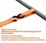 3,000-lb Heavy Duty Ratchet Tie Down, with Padded D-Handle, 1.25-in x 14-ft, 4-pk B9Z3 - product image 5