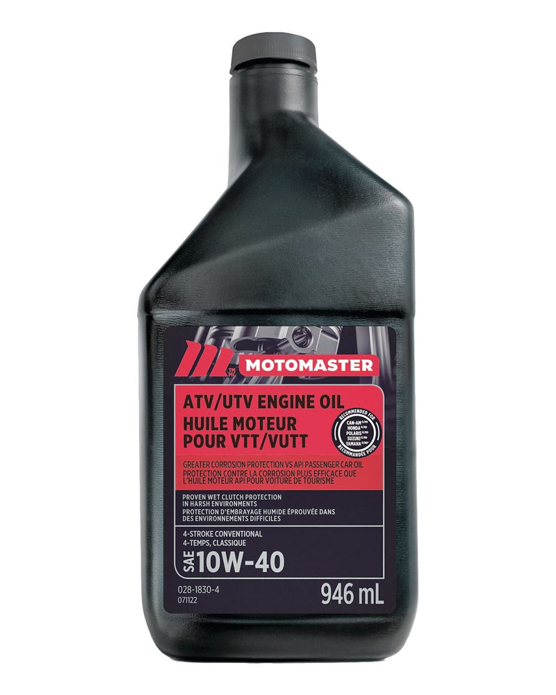 4-Stroke Premium ATV/UTV Engine Oil 10W40, 946-mL E7I0
