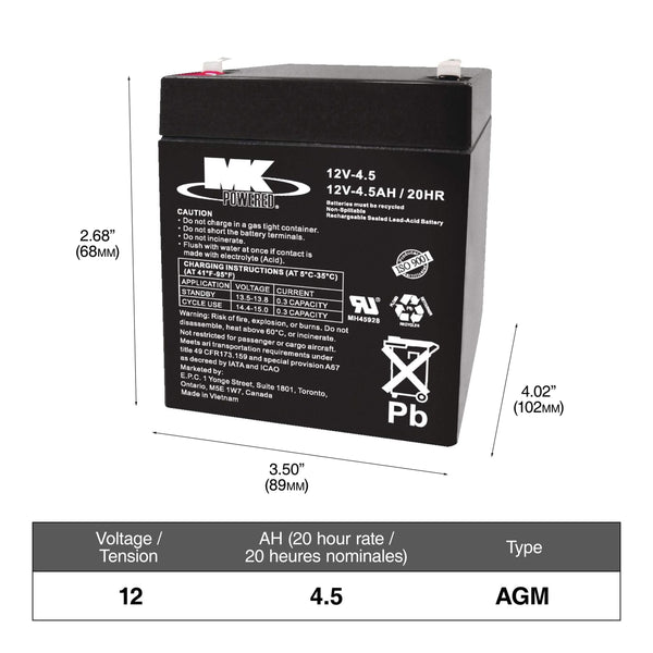 ELIMINATOR AGM Group Size 24F/34R Battery, 750 CCA E4Z0