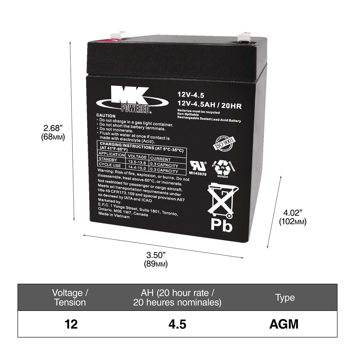 ELIMINATOR AGM Group Size 24F/34R Battery, 750 CCA C8M9 - product image 1