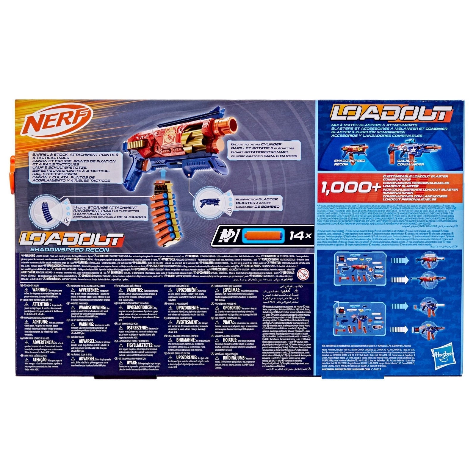 Loadout Shadowspeed Recon Dart Blaster with Dart Storage Attachment and 14 N1 Darts F1X2 - product image 3