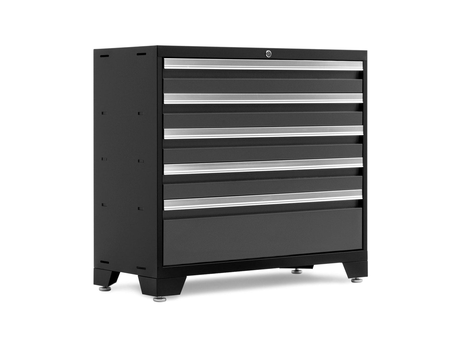 Bold 3.0 Series Lockable 5-Drawer Steel Tool Cabinet with Adjustable Legs, Fully-Welded, Black/Grey, 36-in A1T7 - product image 1