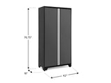 Bold Series Lockable 24-Gauge Steel RTA Storage Locker with 3 Shelves, Grey/Black, 42-in D9G3 - product image 5
