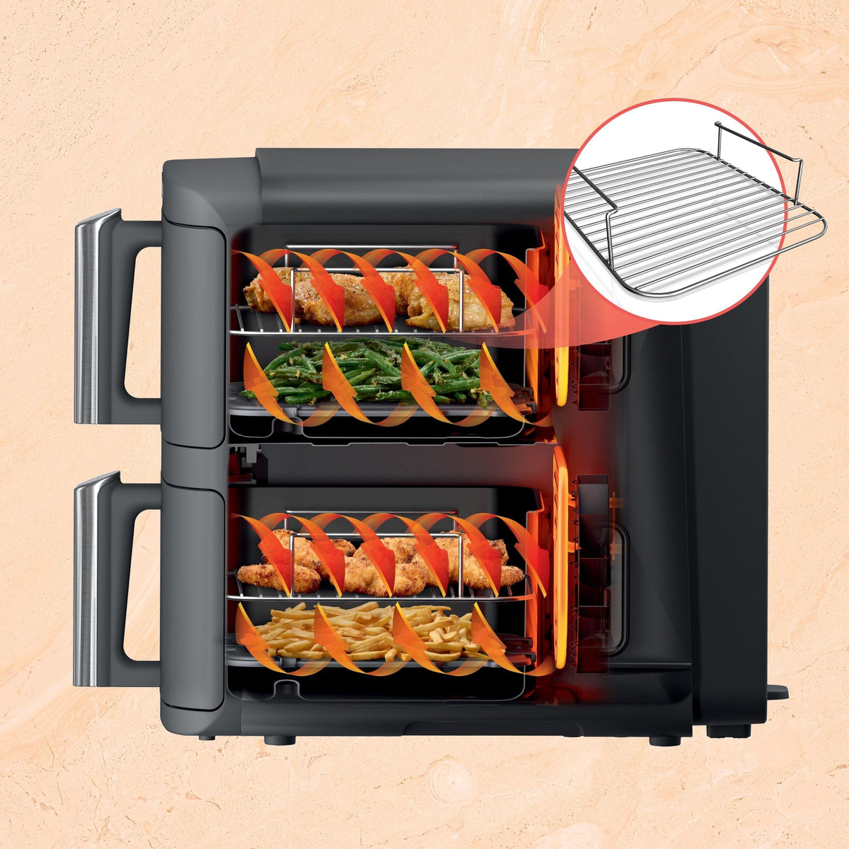 DoubleStack XL Multi-Rack Air Fryer with 2 Baskets & 6 Functions, 10-qt P0Z4 - product image 5