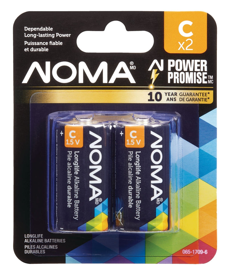2-pk C Alkaline Batteries, Long Lasting P2E0
