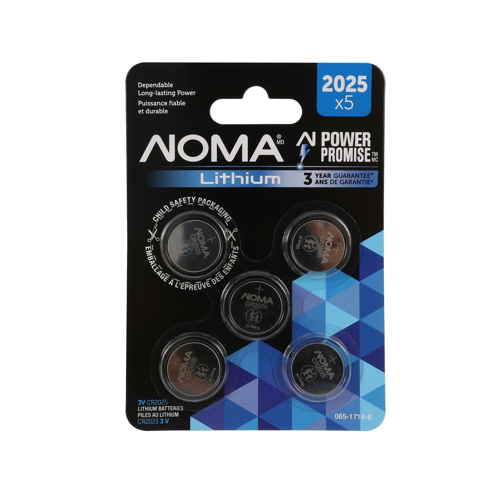 CR2025 3V / 3 Volt Lithium Coin Cell Batteries, Long Lasting, 5-pk W4S0 - product image 1