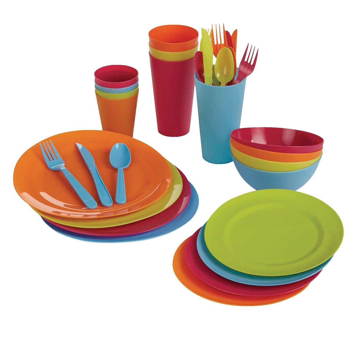 Acrylic Colourful Dinner Set, 33-pc Y4M4 - product image 1