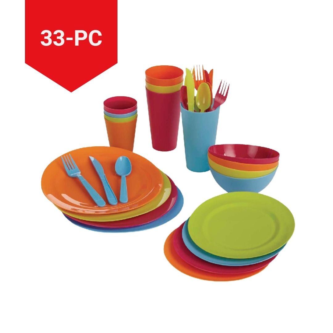 Acrylic Colourful Dinner Set, 33-pc Y4M4 - product image 3