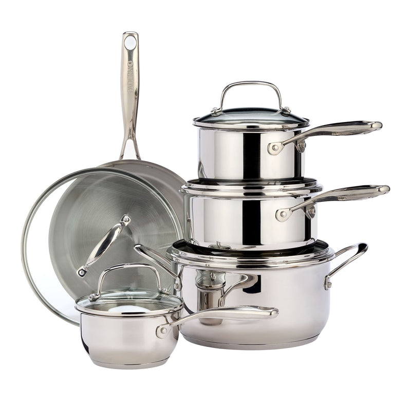 Classic 10 piece Stainless Steel Cookset O9Q8