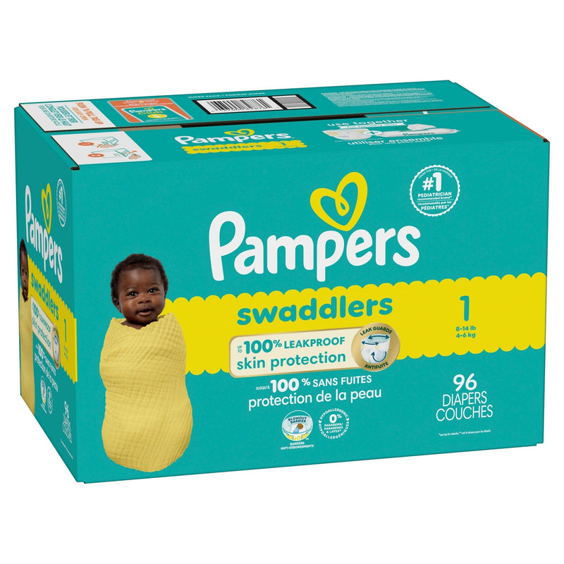 Swaddler Size 1 Leak-Free Baby Diapers, 96-pc Q2B0