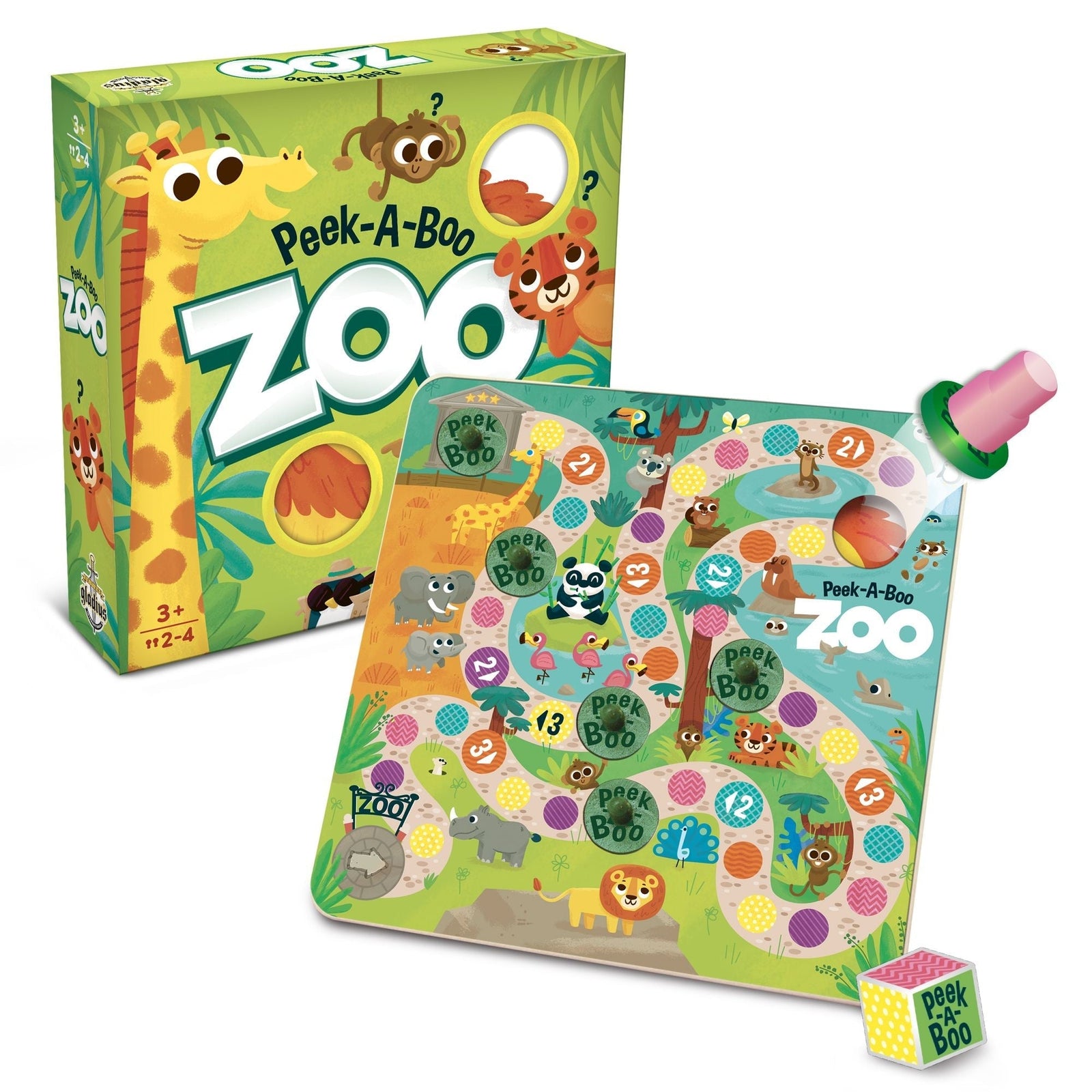 Zoo Dice Rolling Animal Board Game, Ages 3+ L9W2 - product image 1