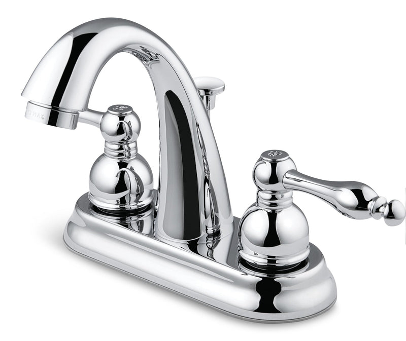 Double Handle Curved Spout 4-in Centreset Bathroom Sink Faucet, Chrome M7F3