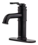 Breckenridge Single Handle High Arc Bathroom Sink Faucet, Push & Seal Drain, WaterSense Certified, Black Z8B3 - product image 1