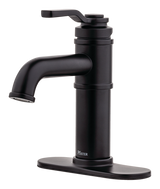 Breckenridge Single Handle High Arc Bathroom Sink Faucet, Push & Seal Drain, WaterSense Certified, Black Z8B3 - product image 2