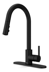 Modern Pull-Down Kitchen Faucet, Matte Black N1C0 - product image 1