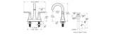 Vaneri 4-in Centreset Bath Faucet, Matte Black P2K2 - product image 6