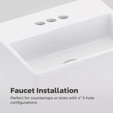 Vaneri 4-in Centreset Bath Faucet, Matte Black P2K2 - product image 7