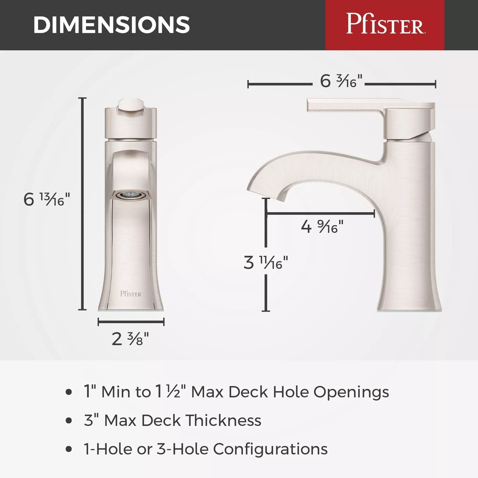 Vaneri Single Control Bath Faucet, Stainless Steel O2D7 - product image 7