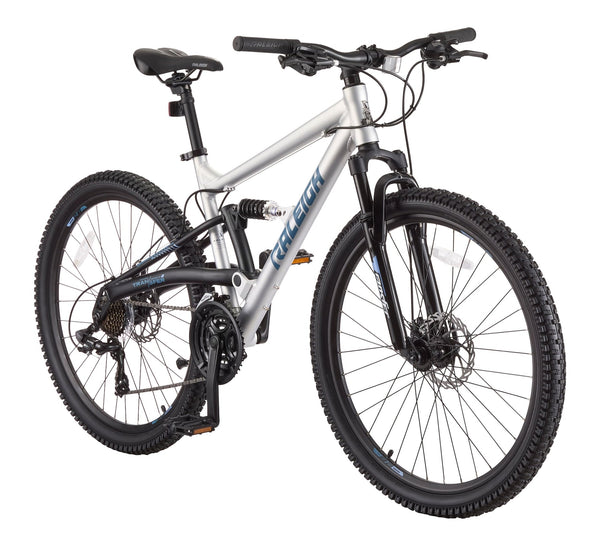 Tracker DS Mountain Bike with 21-Speed Shimano Shifting System, Silver N1A4