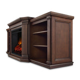 Flame Valmont Media Indoor Electric Fireplace TV Stand, 74-in, 1500W, Includes Remote Control & Firebox, Chestnut Oak I1X4 - product image 2