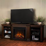 Flame Valmont Media Indoor Electric Fireplace TV Stand, 74-in, 1500W, Includes Remote Control & Firebox, Chestnut Oak I1X4 - product image 5