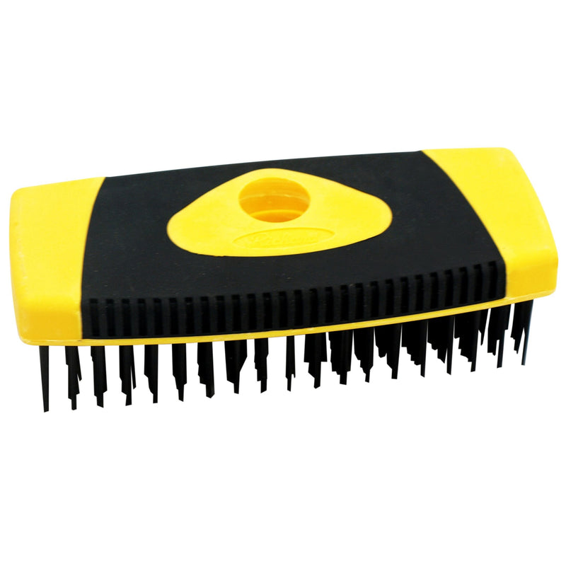 Wire Block Brush Cleans/Removes Paint, Rust & Dirt From Metal, 5.4 x 16.8-cm E4E5