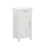 Home Somerset Single Door Bathroom & Laundry Storage Cabinet with Drawer & Adjustable Shelf, White C9E7 - product image 1