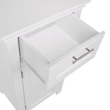 Home Somerset Single Door Bathroom & Laundry Storage Cabinet with Drawer & Adjustable Shelf, White C9E7 - product image 3
