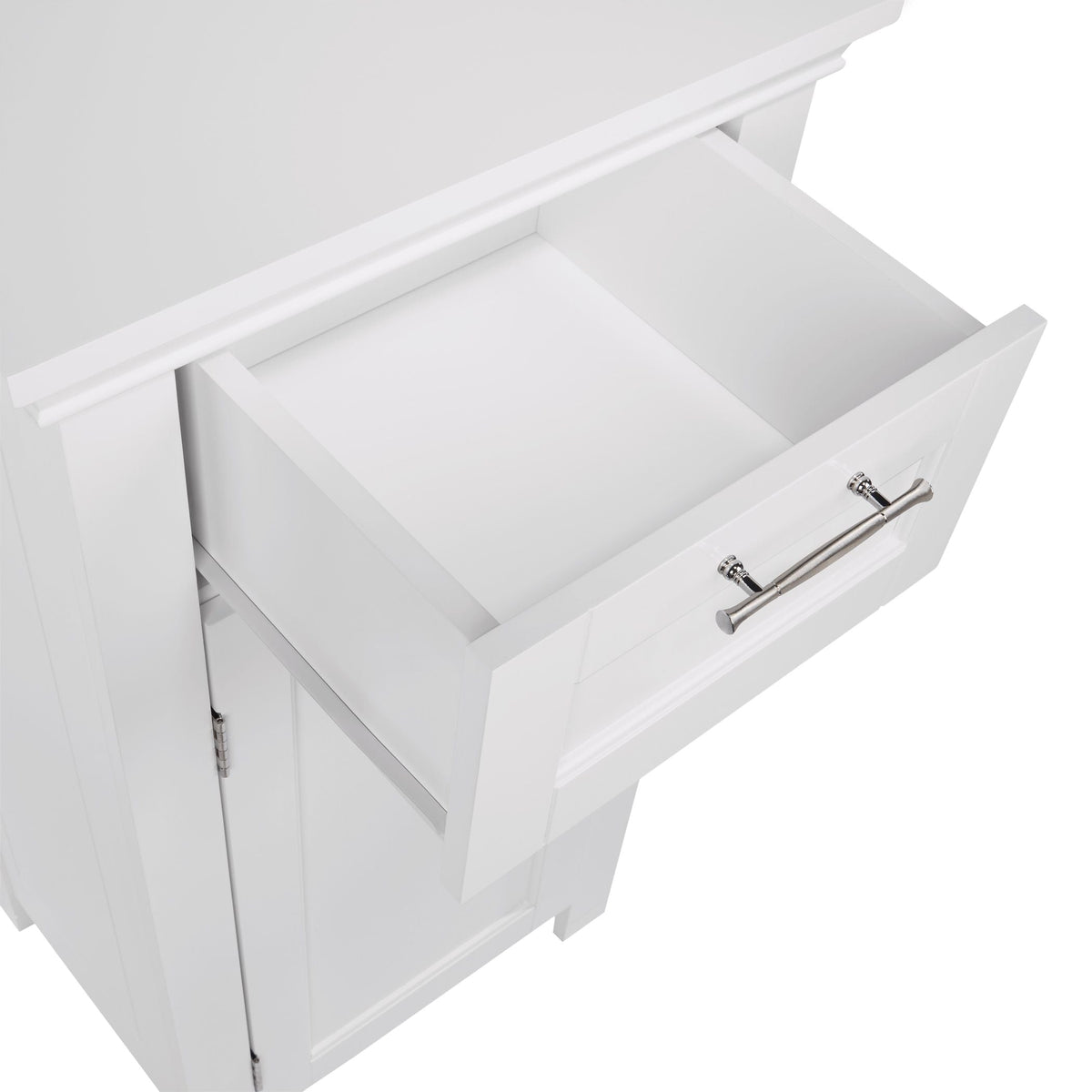 Home Somerset Single Door Bathroom & Laundry Storage Cabinet with Drawer & Adjustable Shelf, White C9E7 - product image 3