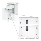 Home Somerset Single Door Bathroom & Laundry Storage Cabinet with Drawer & Adjustable Shelf, White C9E7 - product image 6