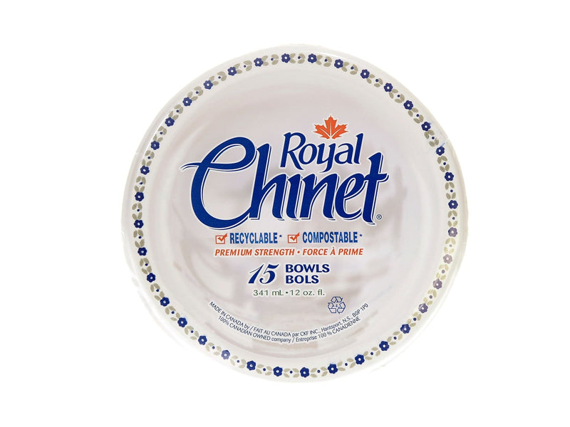 Chinet Disposable Paper Bowls, 11.5-oz, 15-pk F2M3