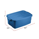 Roughneck Stackable Storage Box with Lid, 11-L, Blue A3D0 - product image 2