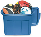 Roughneck Stackable Storage Box with Lid, 68-L, Blue C7A9 - product image 3
