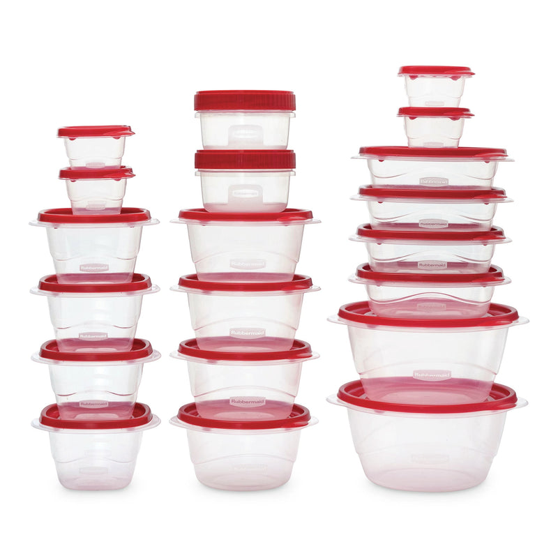TakeAlong Rectangle Plastic Food Storage Container Set with Quik Clik Seal Lid, 40-pc K5U2