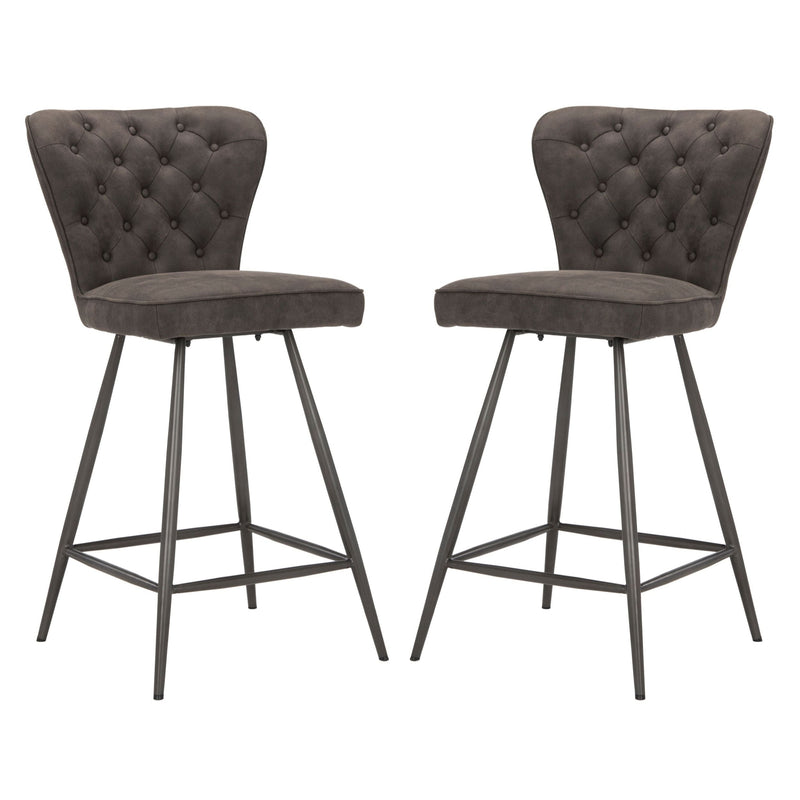 Ashby Counter Stool, Set of 2, Grey G4N2