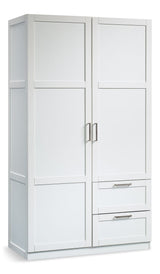 2 Door 2 Drawer Wardrobe, White T6T9 - product image 1