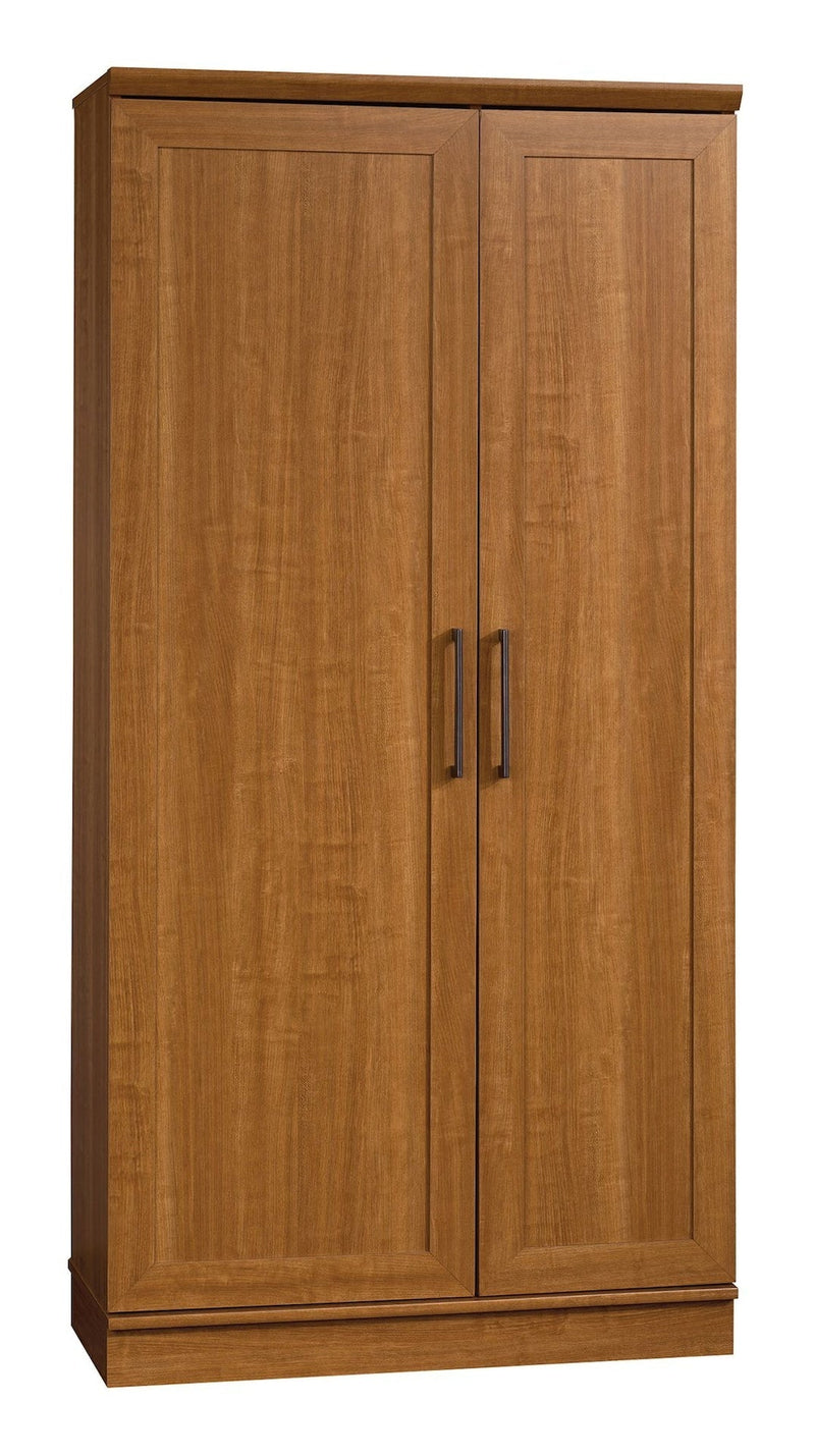 Homeplus 2-Door Storage Cabinet/Pantry with Adjustable Shelves, Sienna Oak Finish W7Y1
