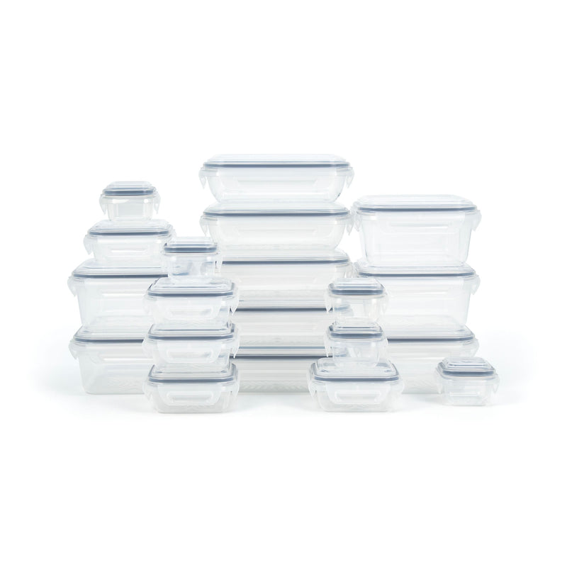 Plastic Food Storage Container Set with Airtight Seal, 20 Count G9Y8