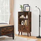 Home 3-Tier Rustic Brown Retro Cabinet with Steel Frame S2Z9 - product image 8