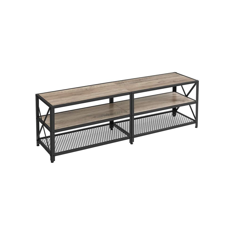 Home 70-in 3-Tier Industrial Greige/Black TV Stand A1R9 - product image 1