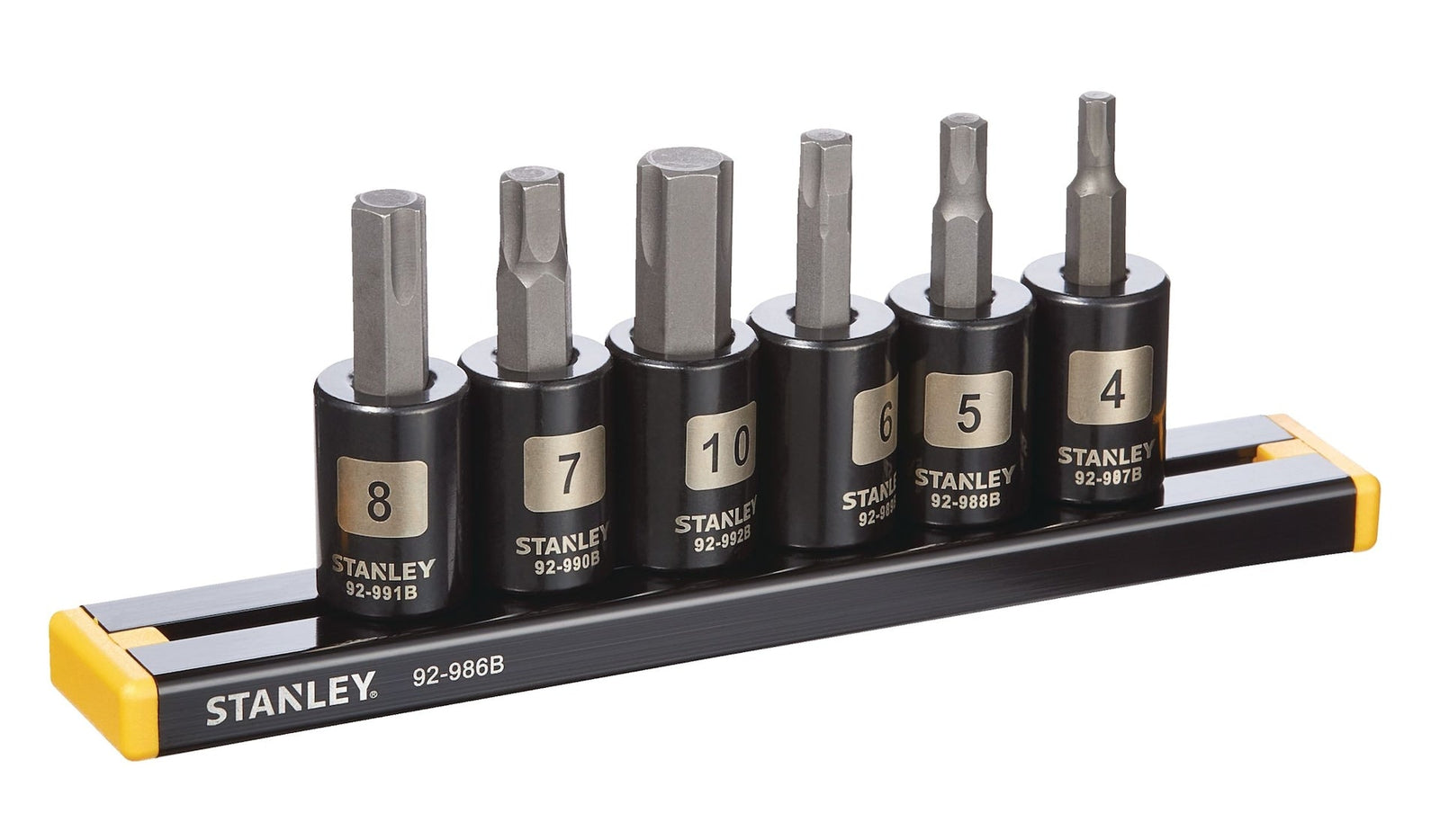 Professional Grade Black Chrome Hex Bit Socket Set, Metric, 6-pc H8A9 - product image 1