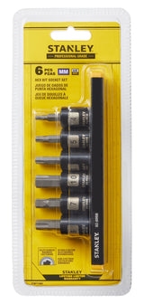 Professional Grade Black Chrome Hex Bit Socket Set, Metric, 6-pc H8A9 - product image 3